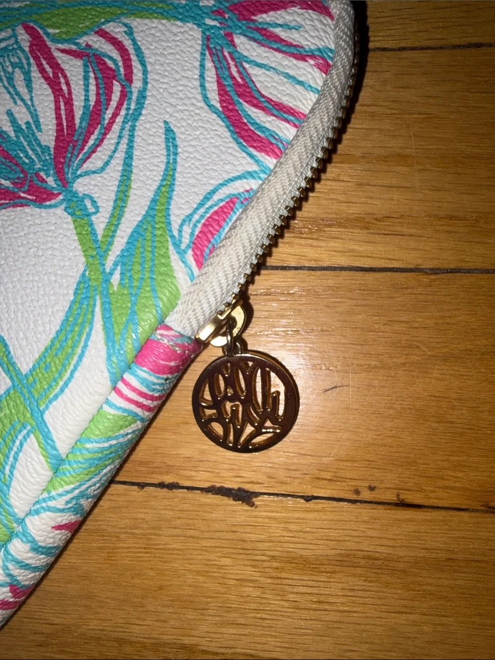 Lilly Pulitzer Pink, Green & White Floral Tech Sleeve